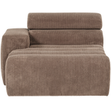 Novi Chaise Longue Element Arm Links Ribstof Taupe
