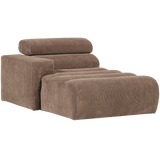 Novi Chaise Longue Element Arm Links Ribstof Taupe
