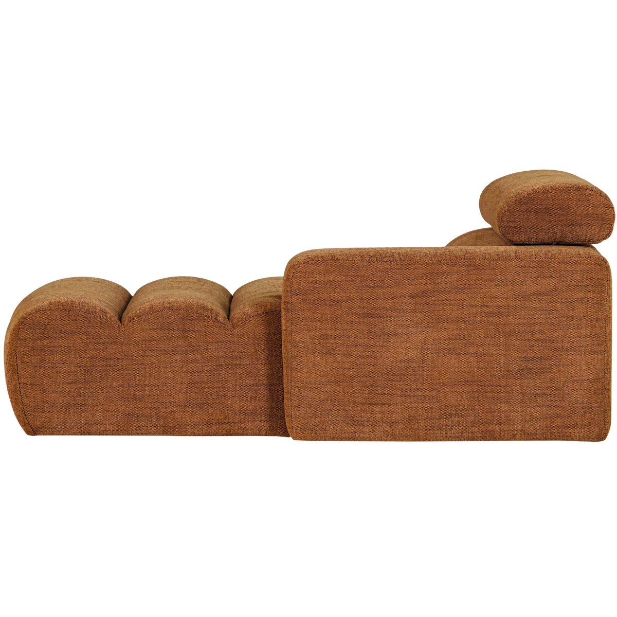 Novi Chaise Longue Element Arm Rechts Oranje Melange