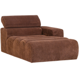 Novi Chaise Longue Element Arm Rechts Ribstof Terra