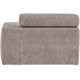 Novi Chaise Longue Element Arm Rechts Ribstof Zand