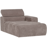 Novi Chaise Longue Element Arm Rechts Ribstof Zand