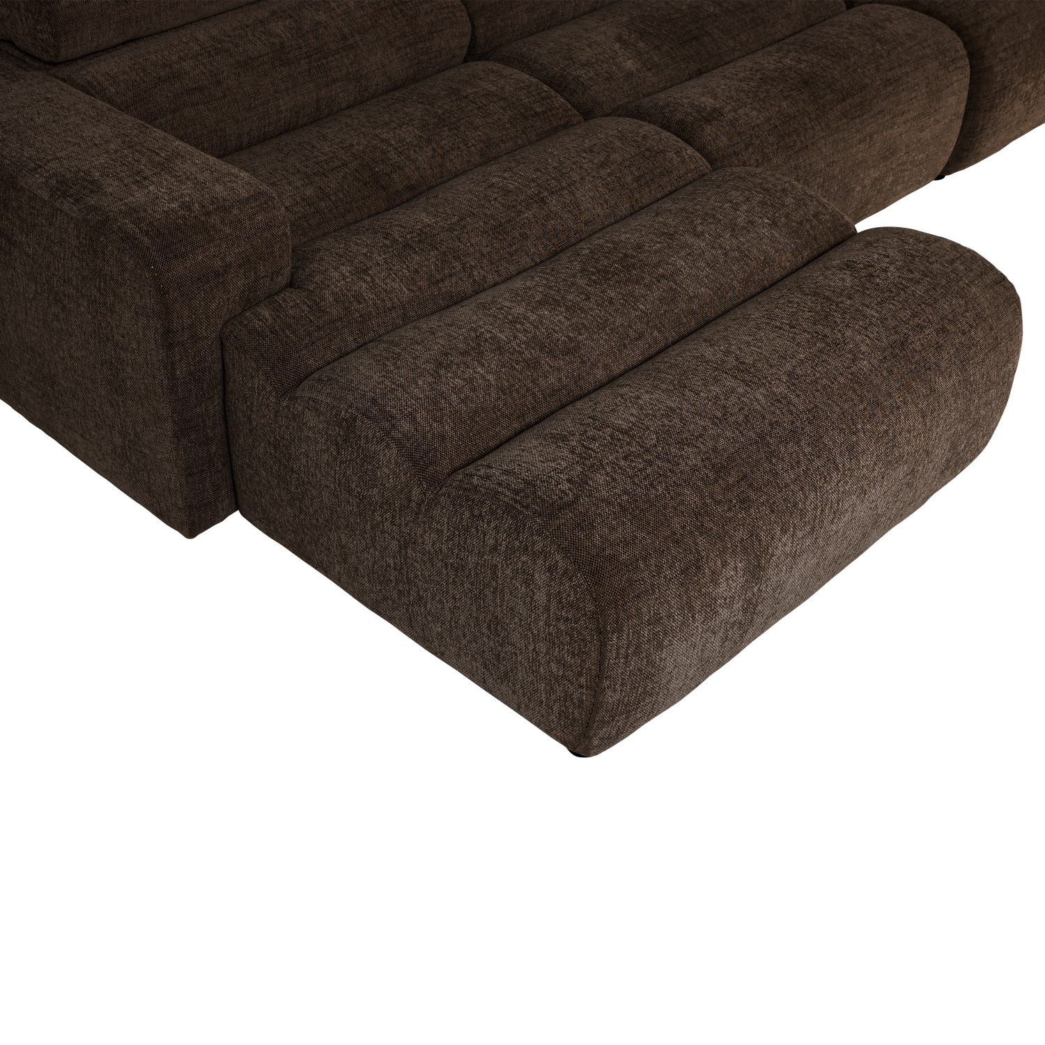 Novi Chaise Longue Bank Links Donkerbruin Melange