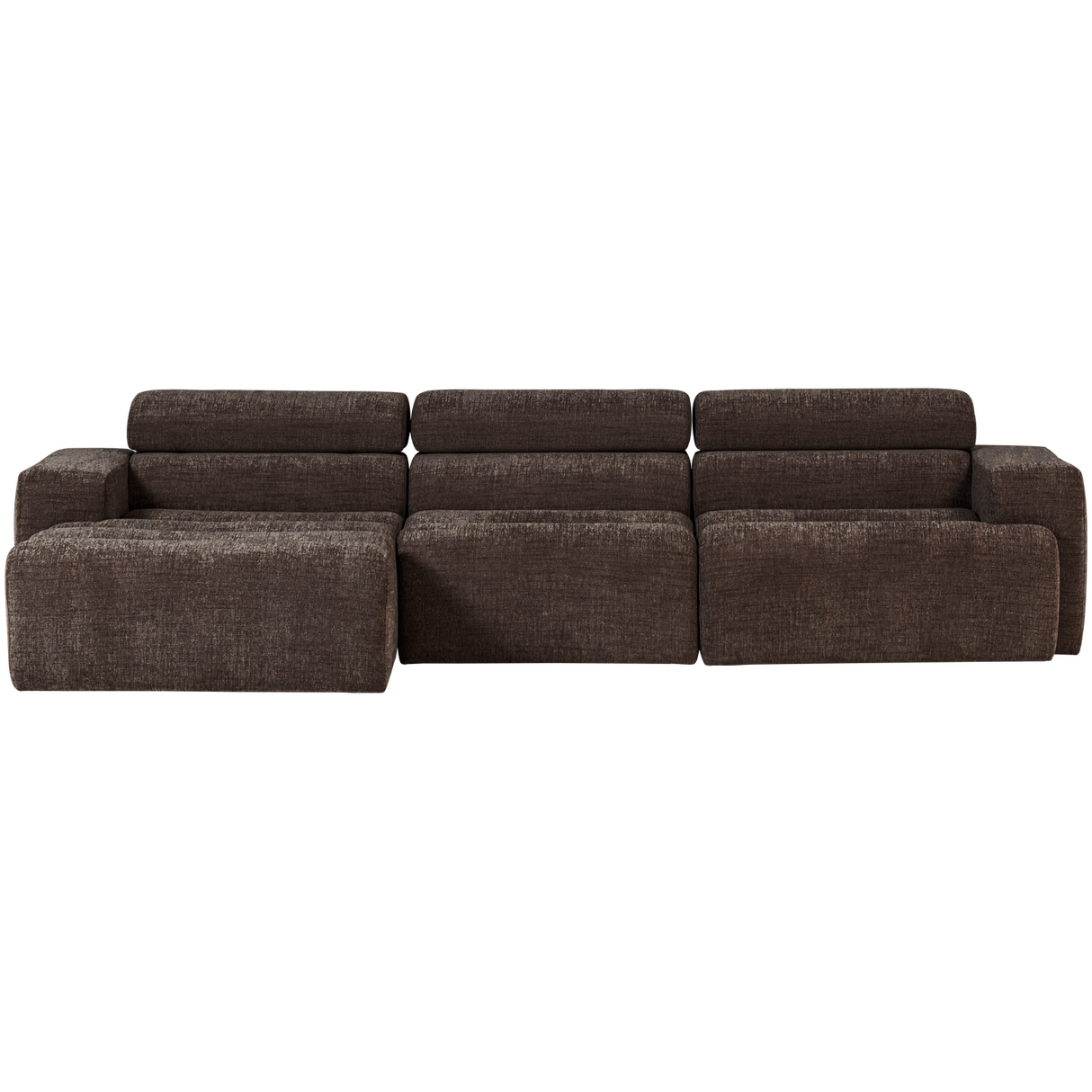 Novi Chaise Longue Bank Links Donkerbruin Melange