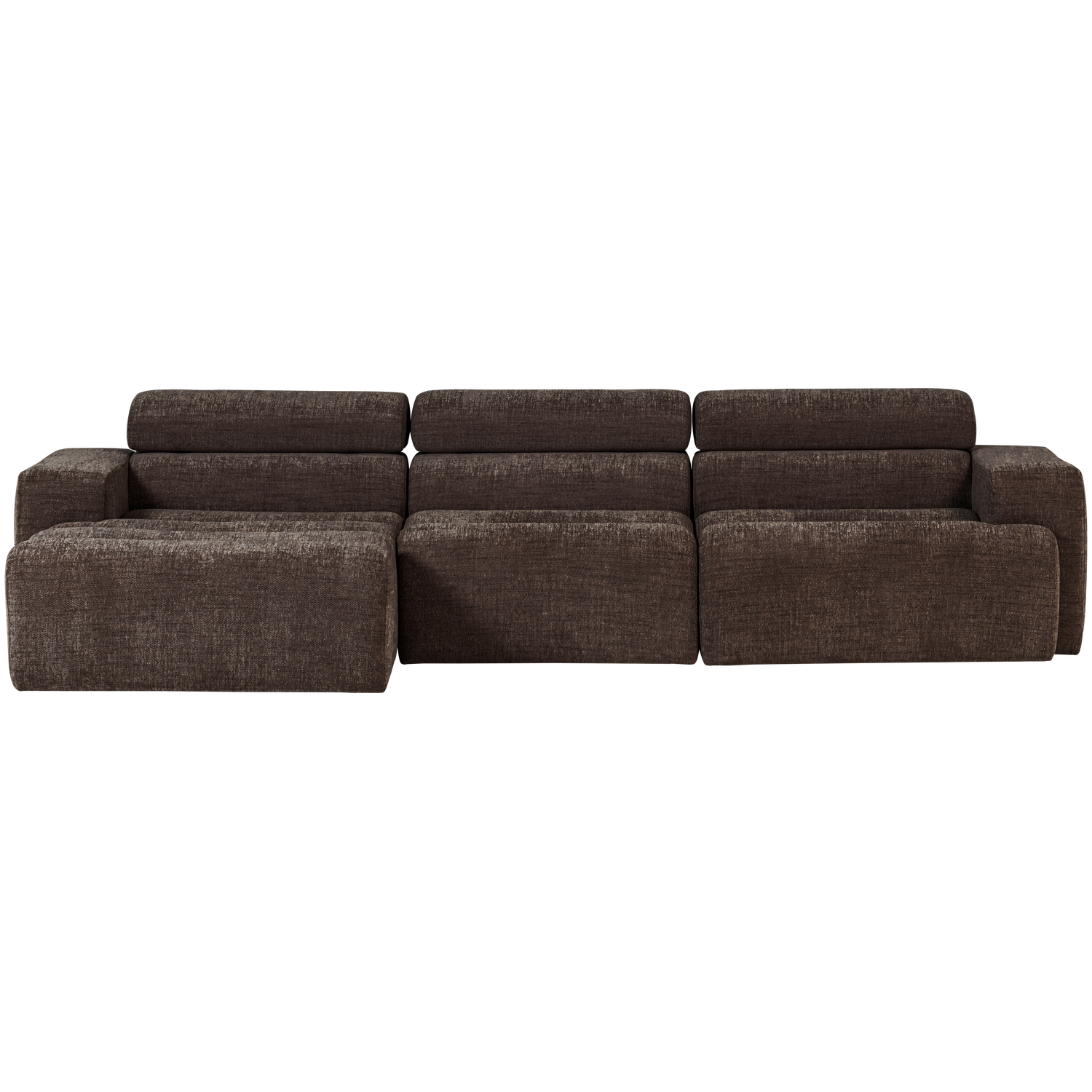 Novi Chaise Longue Bank Links Donkerbruin Melange