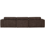 Novi Chaise Longue Bank Links Donkerbruin Melange