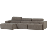 Novi Chaise Longue Bank Links Grijs Melange