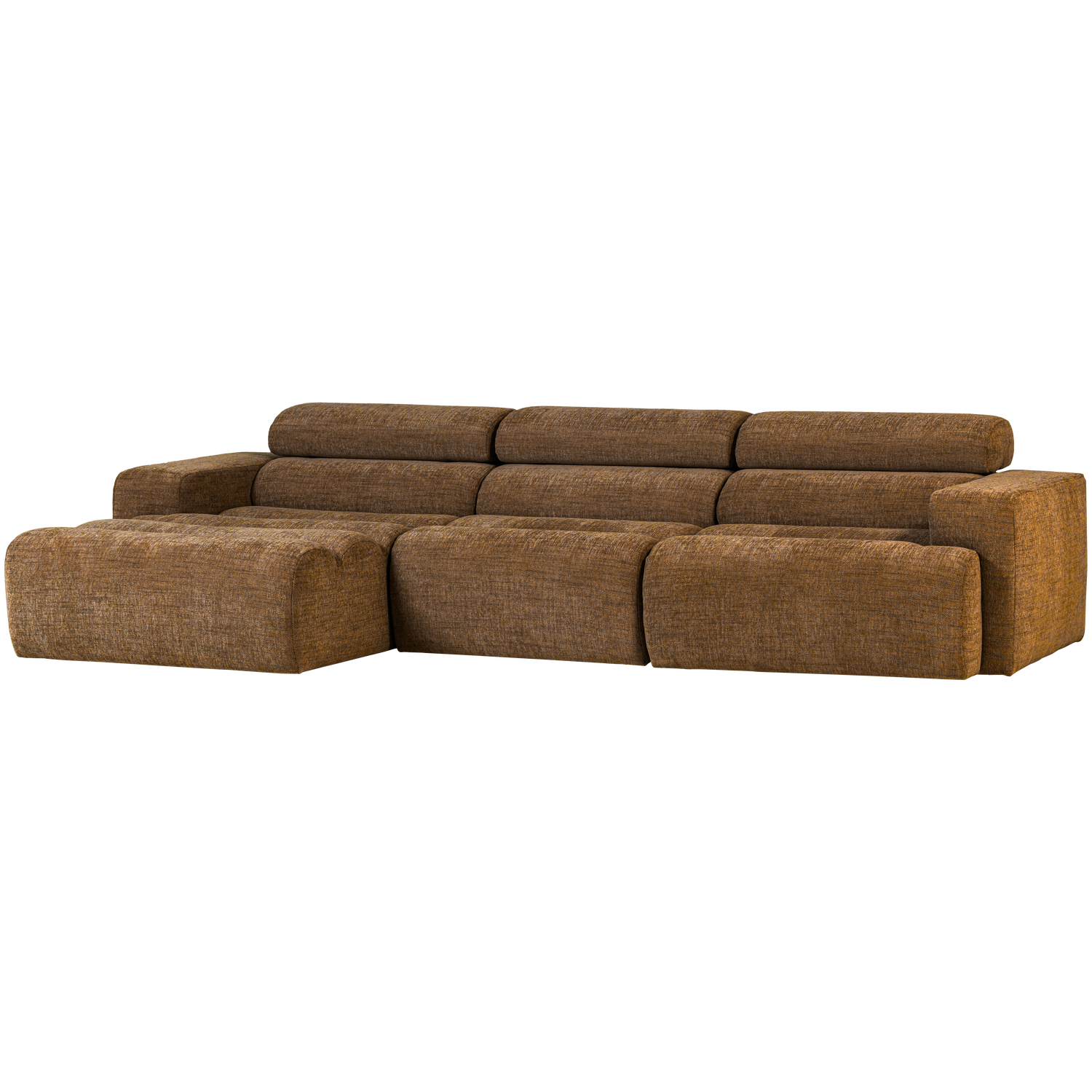 Novi Chaise Longue Bank Links Karamelbruin Melange