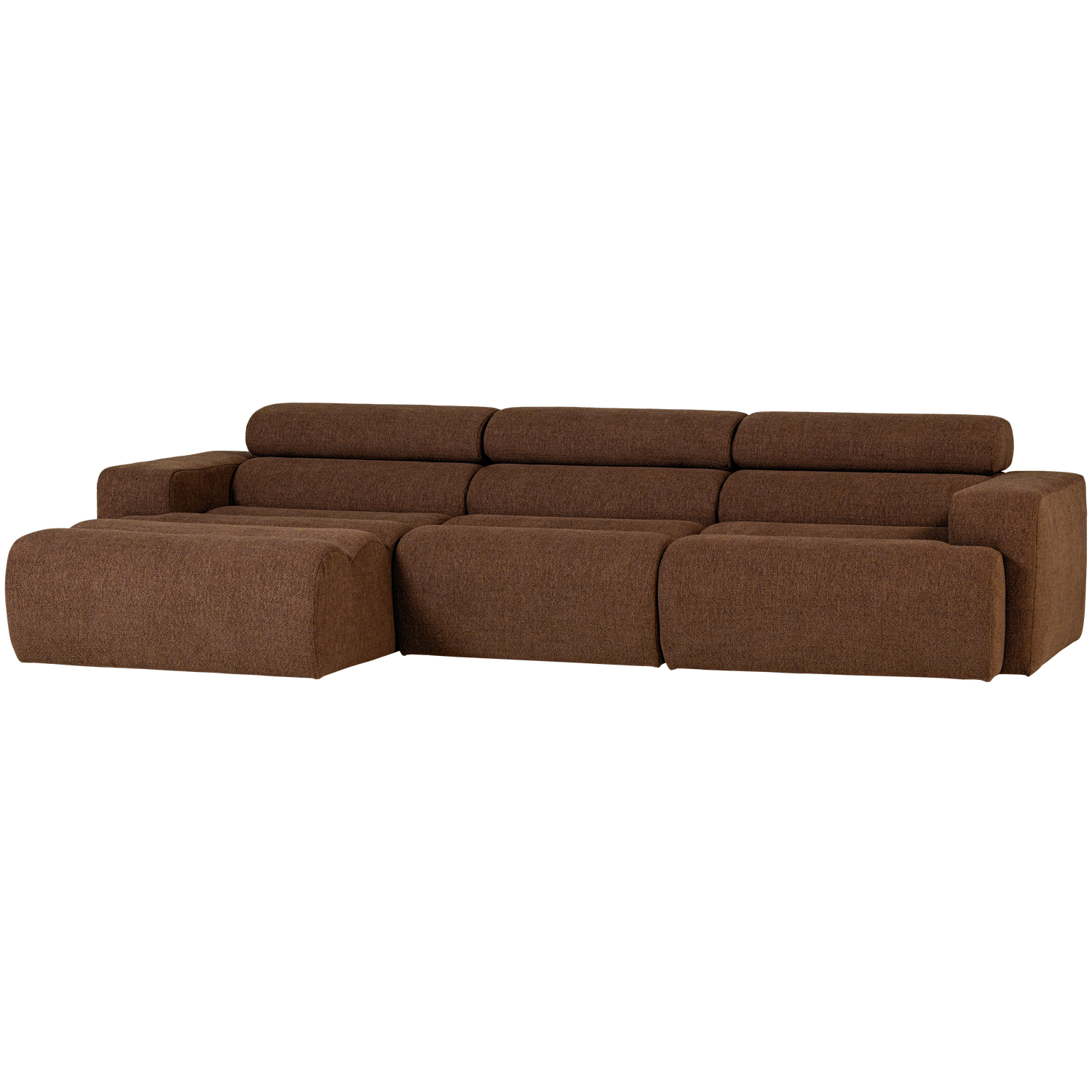 Novi Chaise Longue Bank Links Boucle Mokkabruin