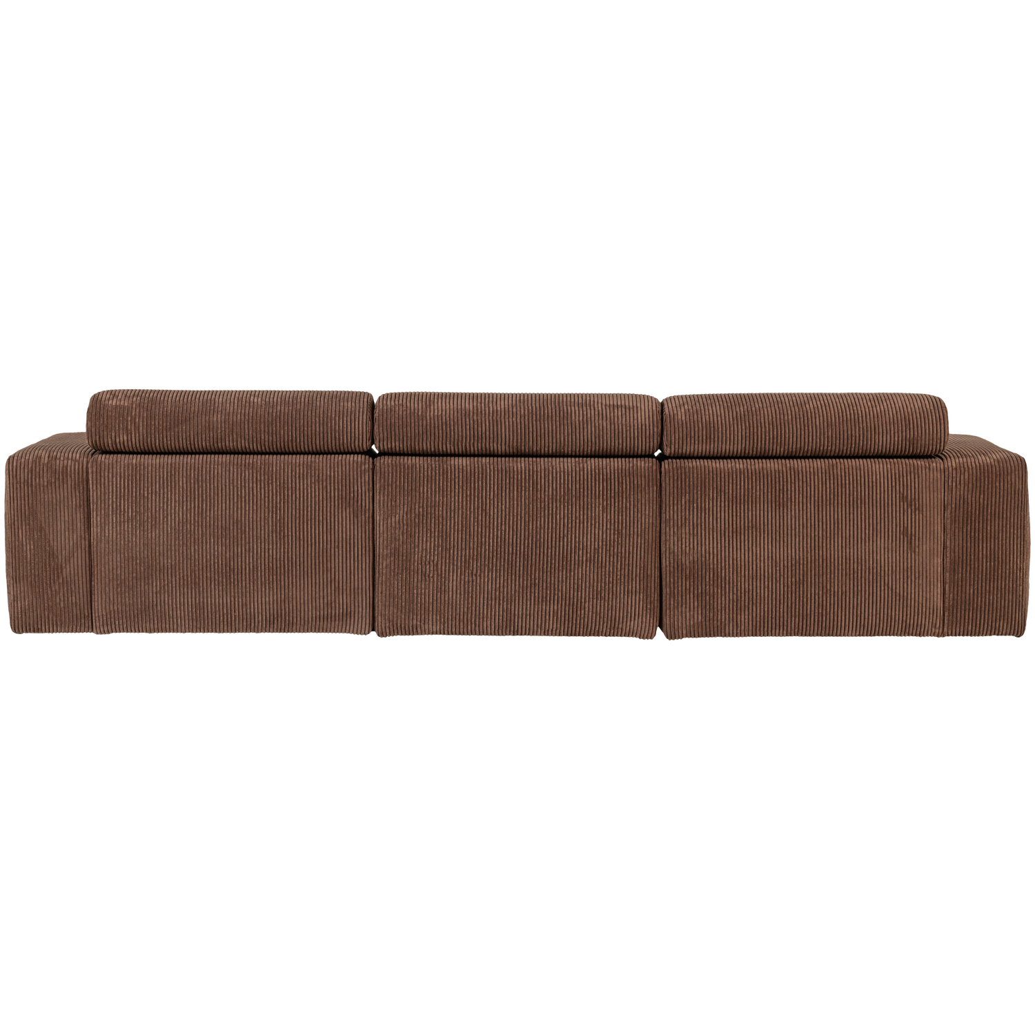 Novi Chaise Longue Bank Links Ribstof Mokkabruin
