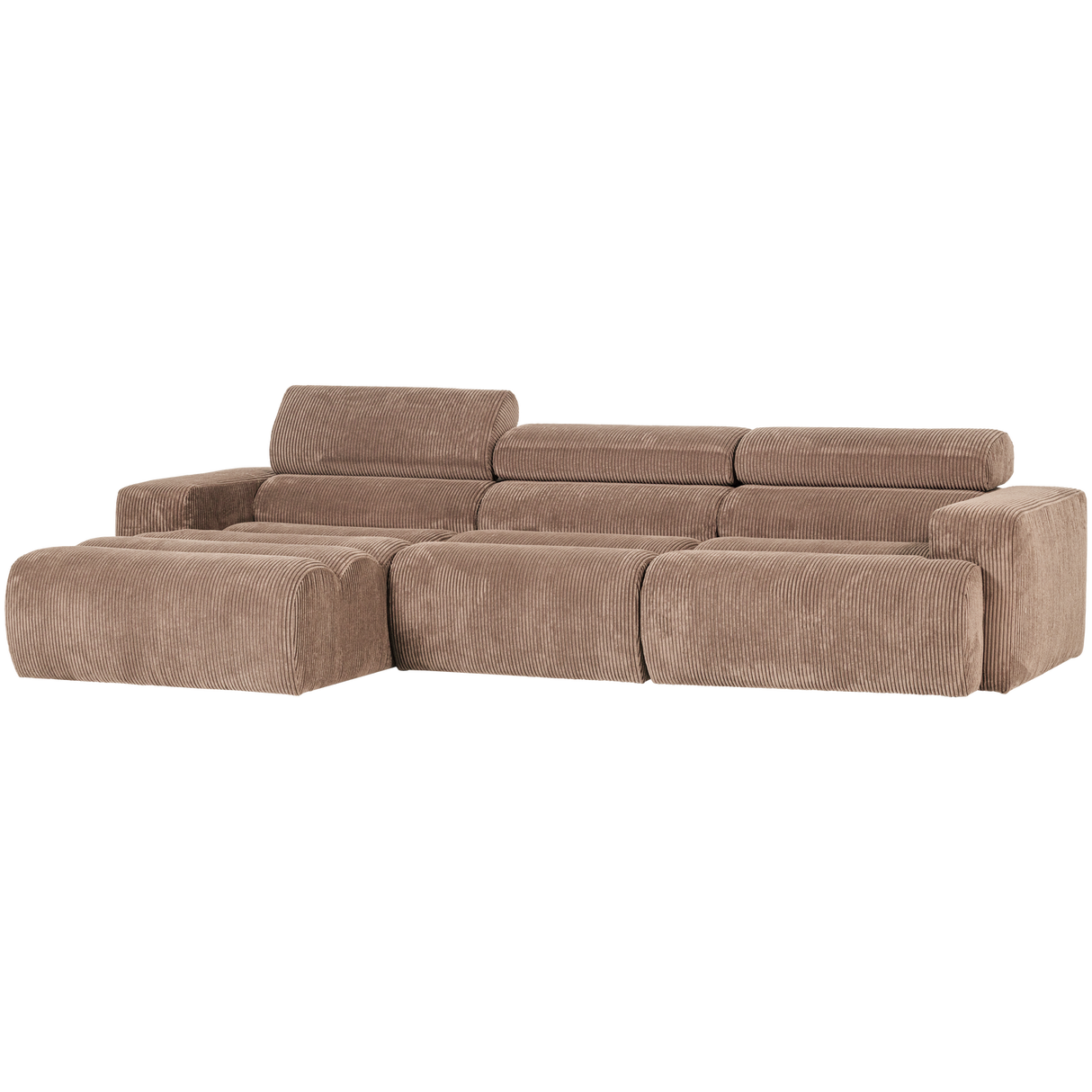 Novi Chaise Longue Bank Links Ribstof Taupe