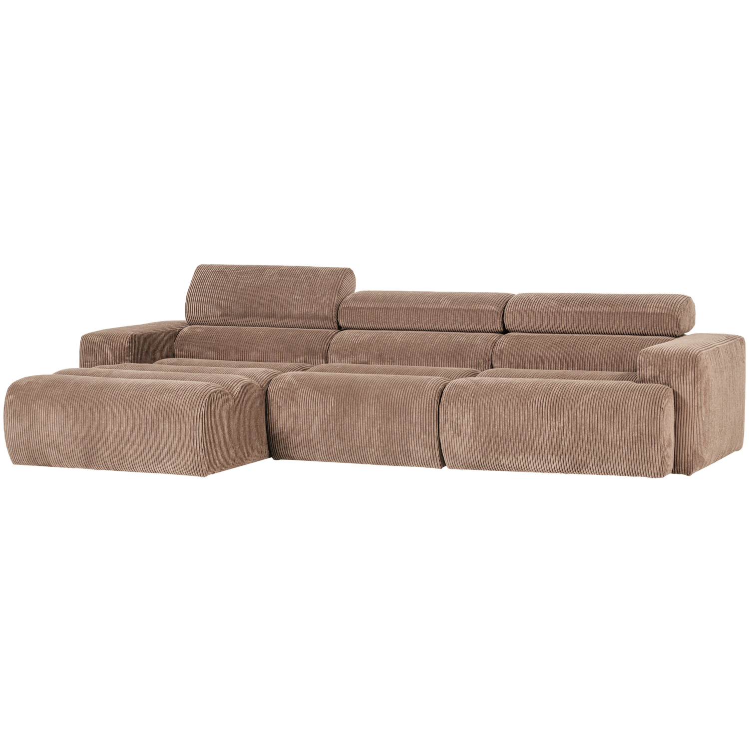 Novi Chaise Longue Bank Links Ribstof Taupe