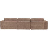 Novi Chaise Longue Bank Rechts Ribstof Taupe