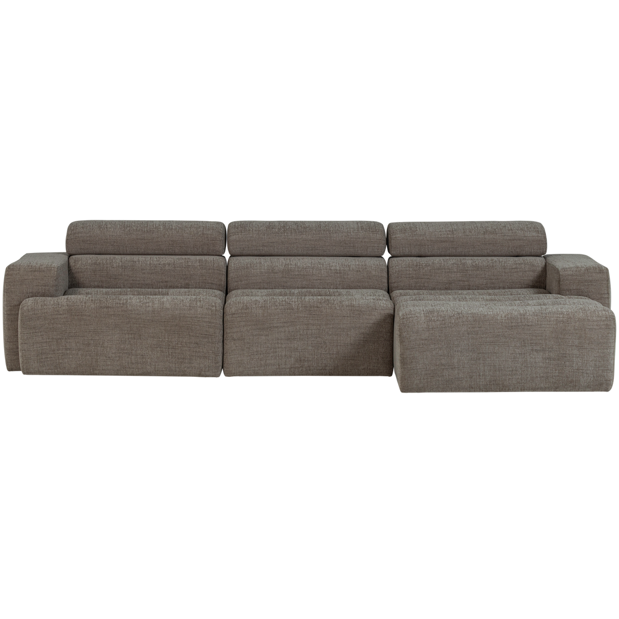 Novi Chaise Longue Bank Rechts Grijs Melange
