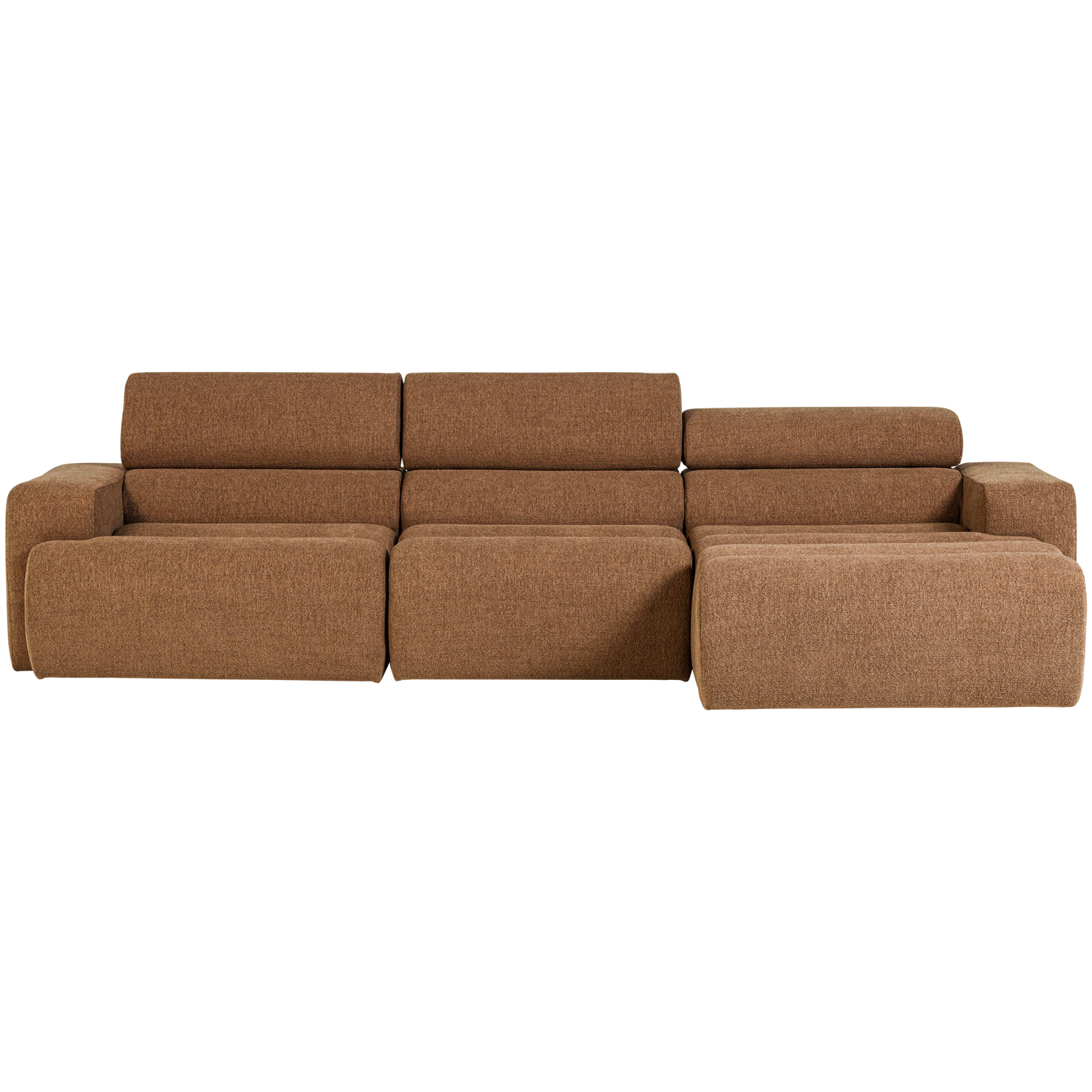 Novi Chaise Longue Bank Rechts Boucle Karamelbruin