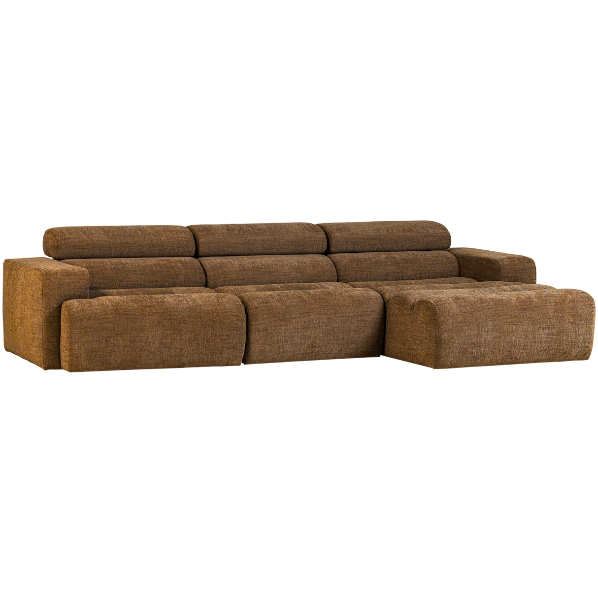 Novi Chaise Longue Bank Rechts Karamelbruin Melange