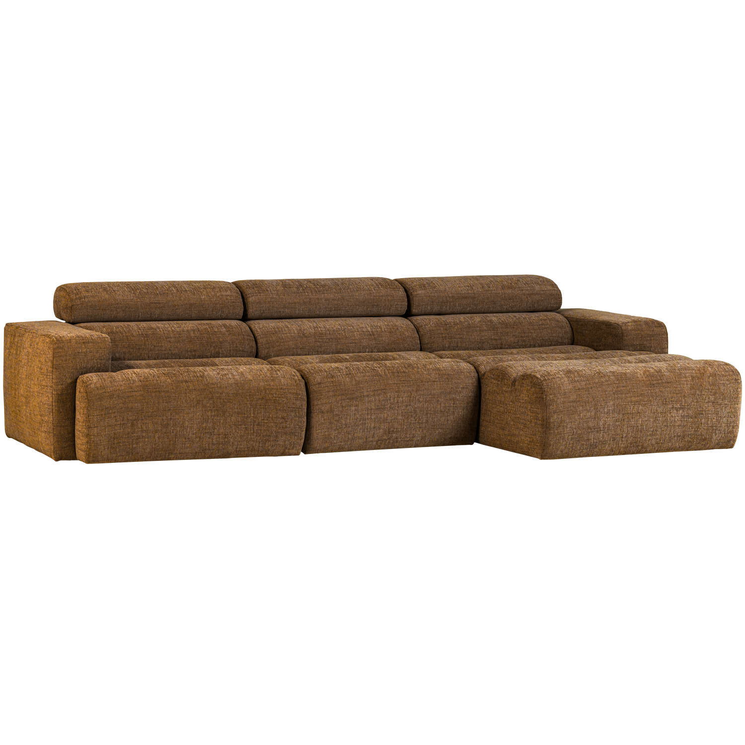Novi Chaise Longue Bank Rechts Karamelbruin Melange