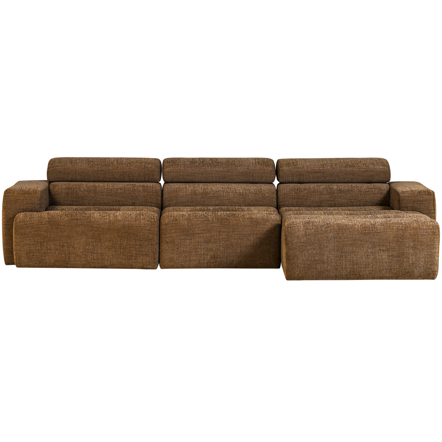Novi Chaise Longue Bank Rechts Karamelbruin Melange