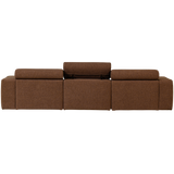 Novi Chaise Longue Bank Rechts Boucle Mokkabruin