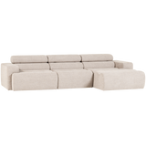 Novi Chaise Longue Bank Rechts Boucle Naturel
