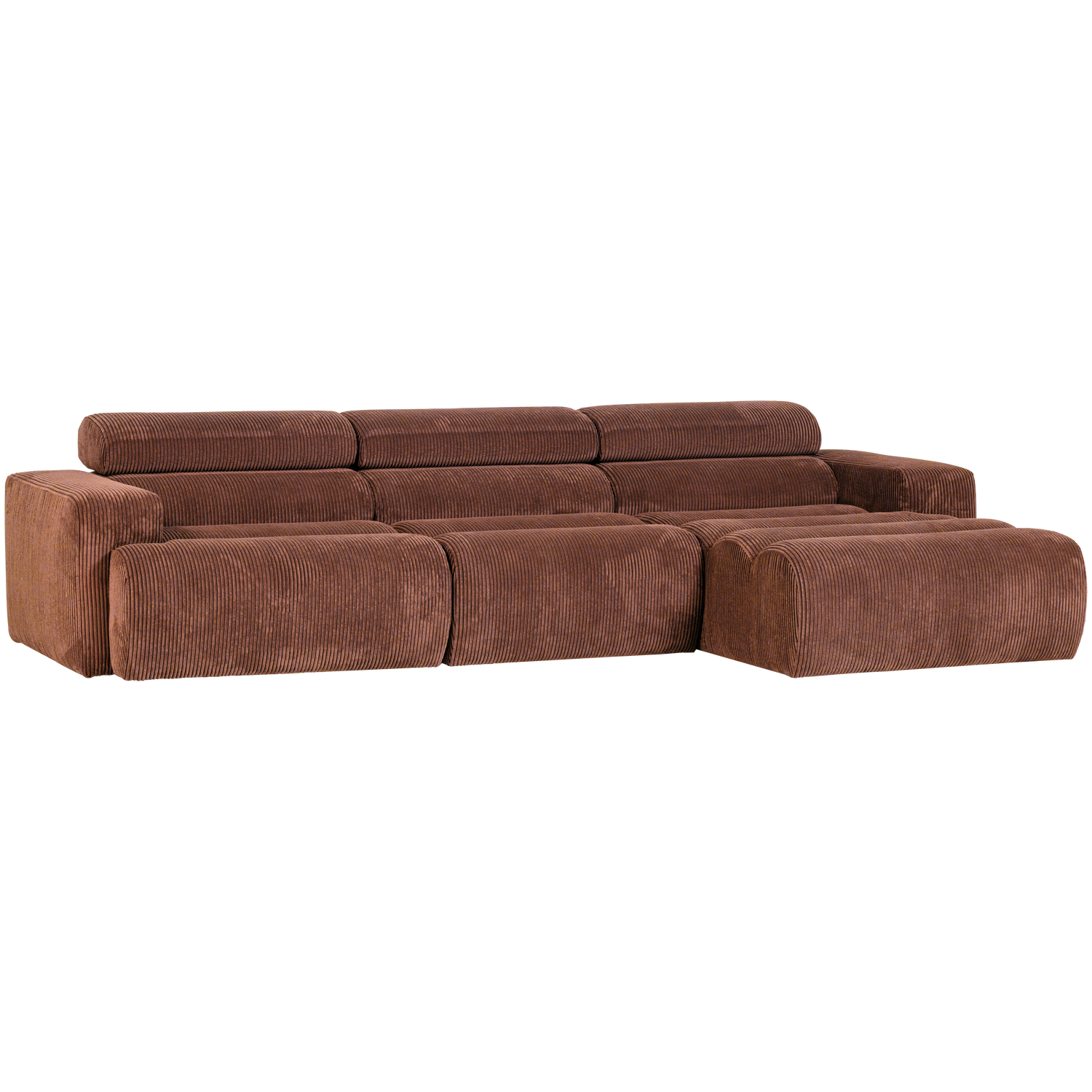 Novi Chaise Longue Bank Rechts Ribstof Terra