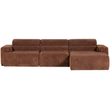 Novi Chaise Longue Bank Rechts Ribstof Terra