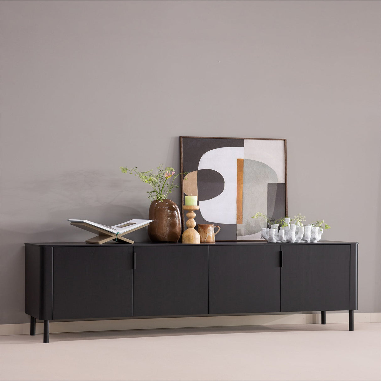 Gunnar Dressoir 200 Cm Grenen Matzwart [Fsc]