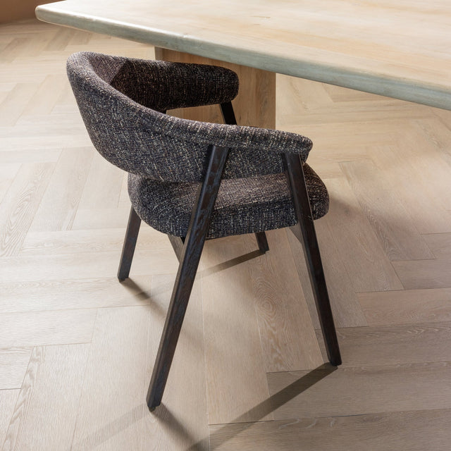 Tunar Eetkamerstoel Met Armleuning Hout Donkerbruin [Fsc]