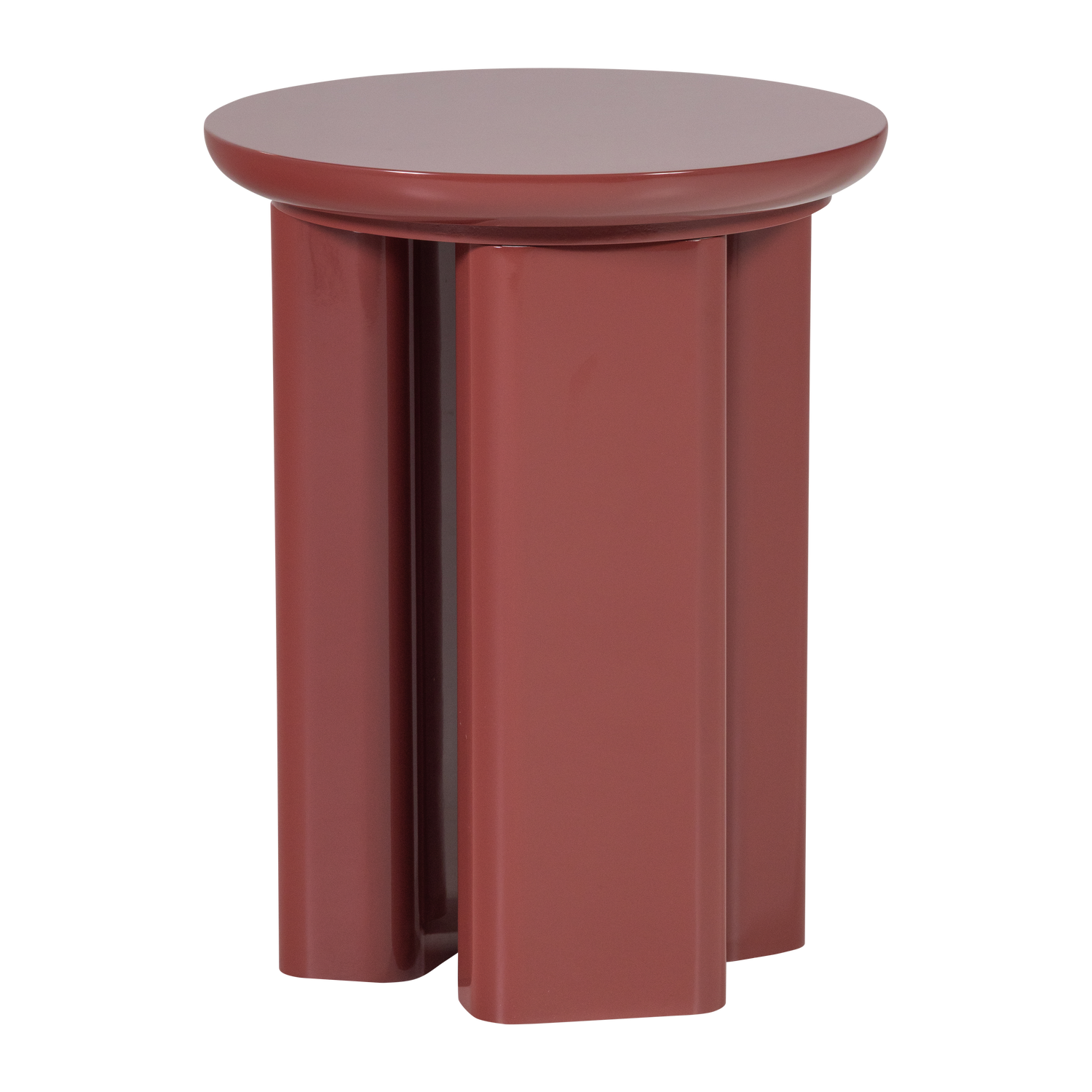 Orivo Bijzettafel Hout Hoogglans Roodroze [Fsc]