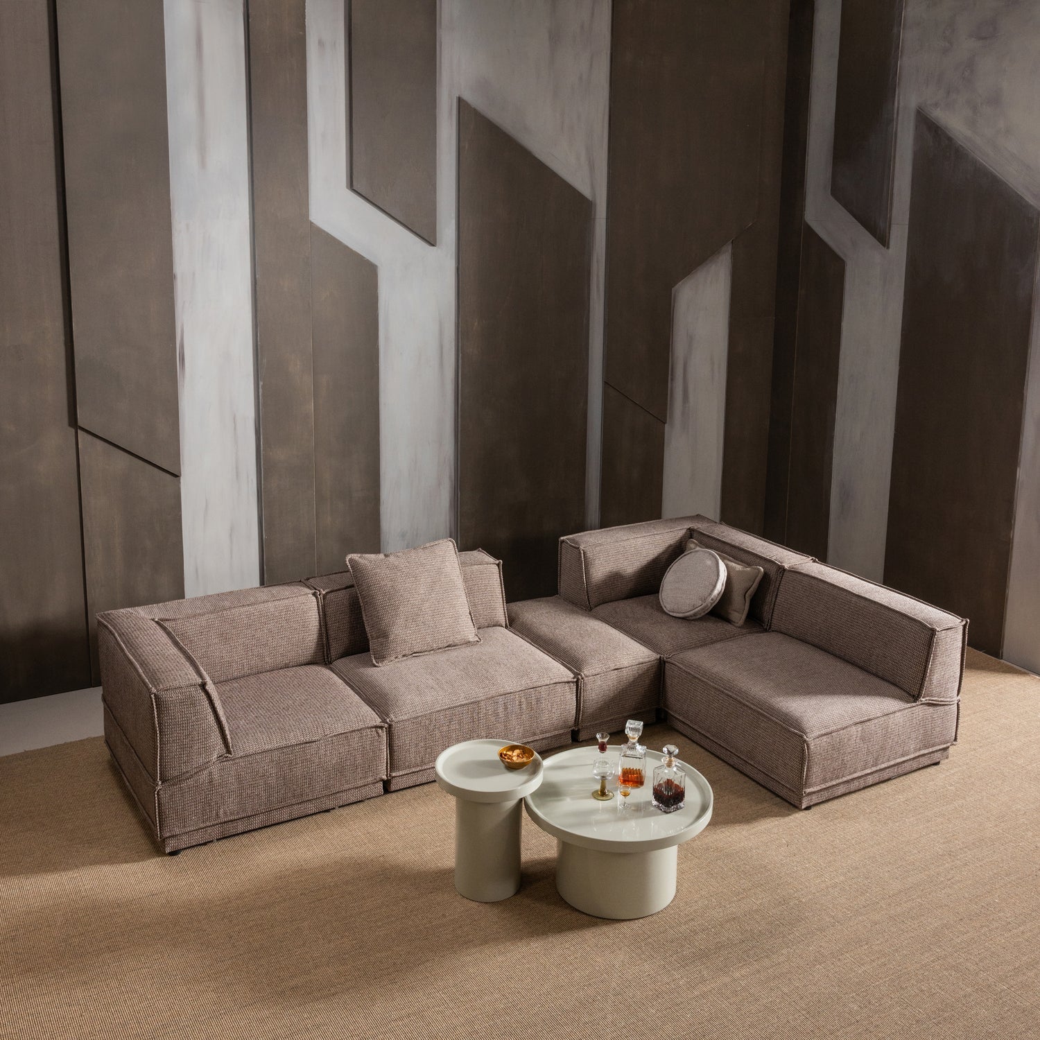 Veluna Bijzettafel 51 X40 Cm Hout Hoogglans Zand [Fsc]