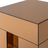 Mirrox Bijzettafel Hout Spiegelglas Bruin [Fsc]