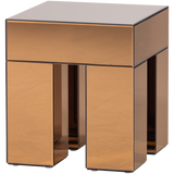 Mirrox Bijzettafel Hout Spiegelglas Bruin [Fsc]