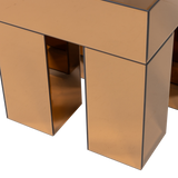 Mirrox Bijzettafel Hout Spiegelglas Bruin [Fsc]