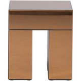 Mirrox Bijzettafel Hout Spiegelglas Bruin [Fsc]