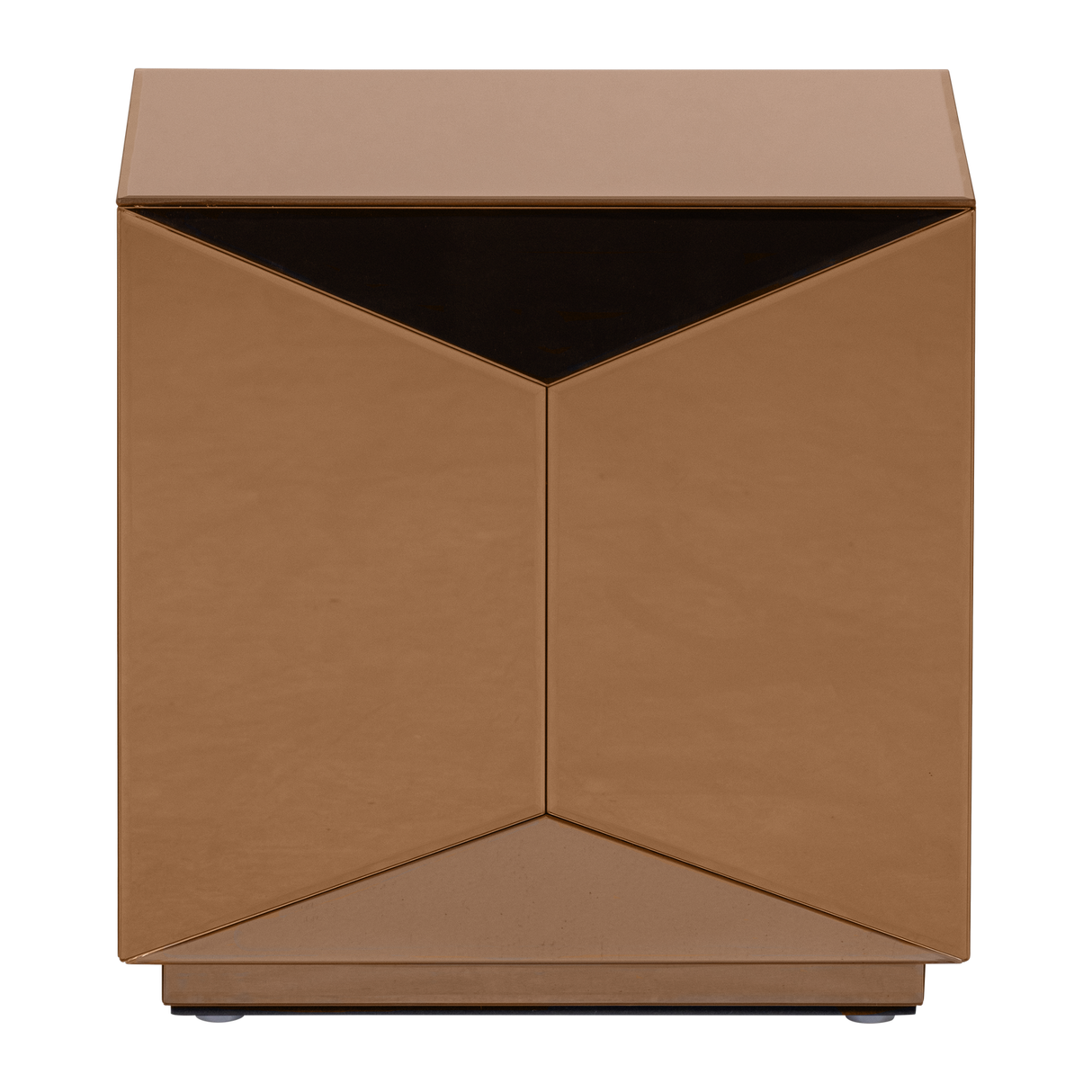 Glintz Bijzettafel Hout Spiegelglas Bruin [Fsc]