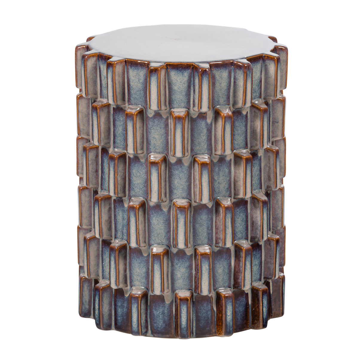 Axu Decoratieve Bijzettafel O35 X45 Cm Keramiek Grijsblauw