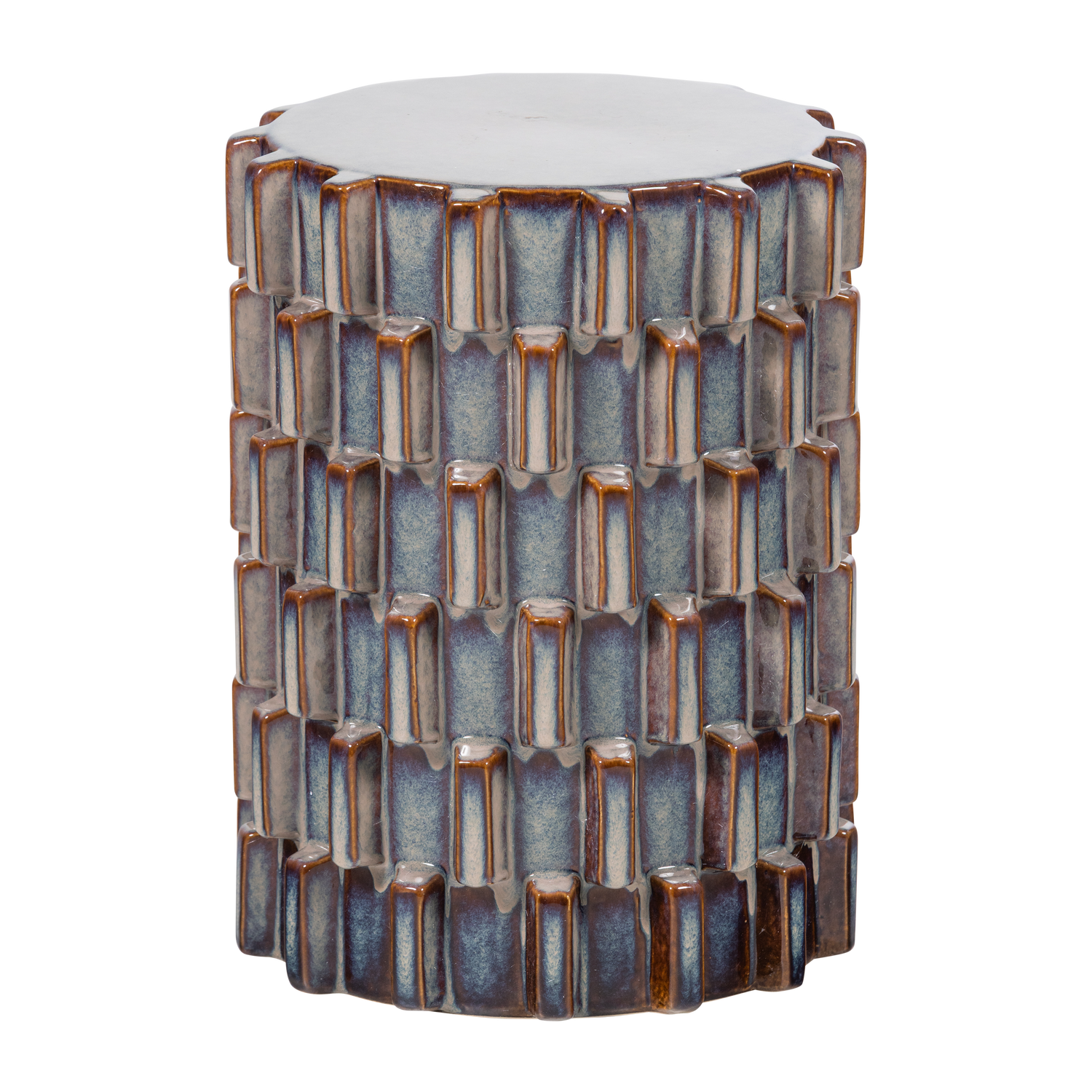Axu Decoratieve Bijzettafel O35 X45 Cm Keramiek Grijsblauw