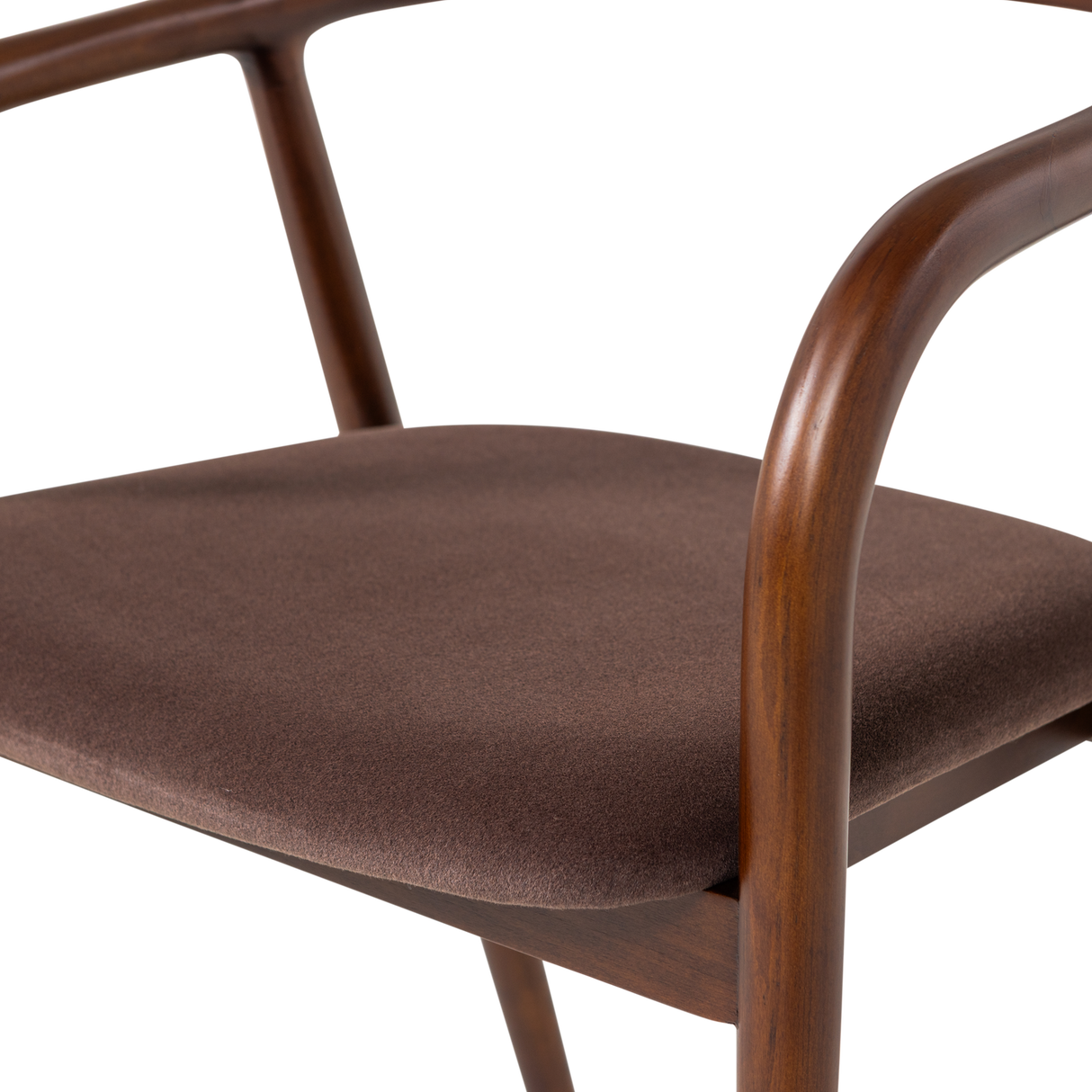 Bran Eetkamerstoel Beukenhout Velvet Bruin [Fsc]