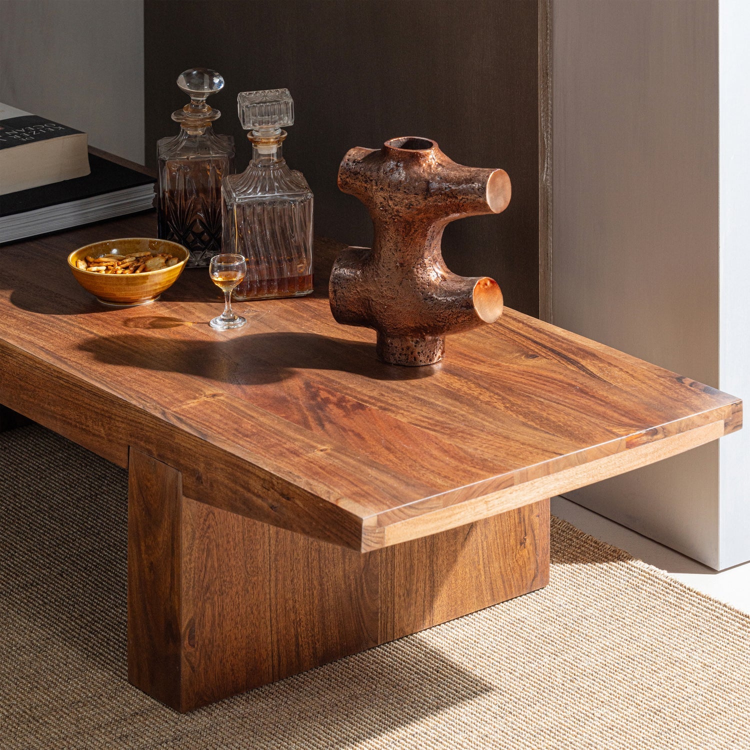Eron Salontafel Acaciahout Bruin