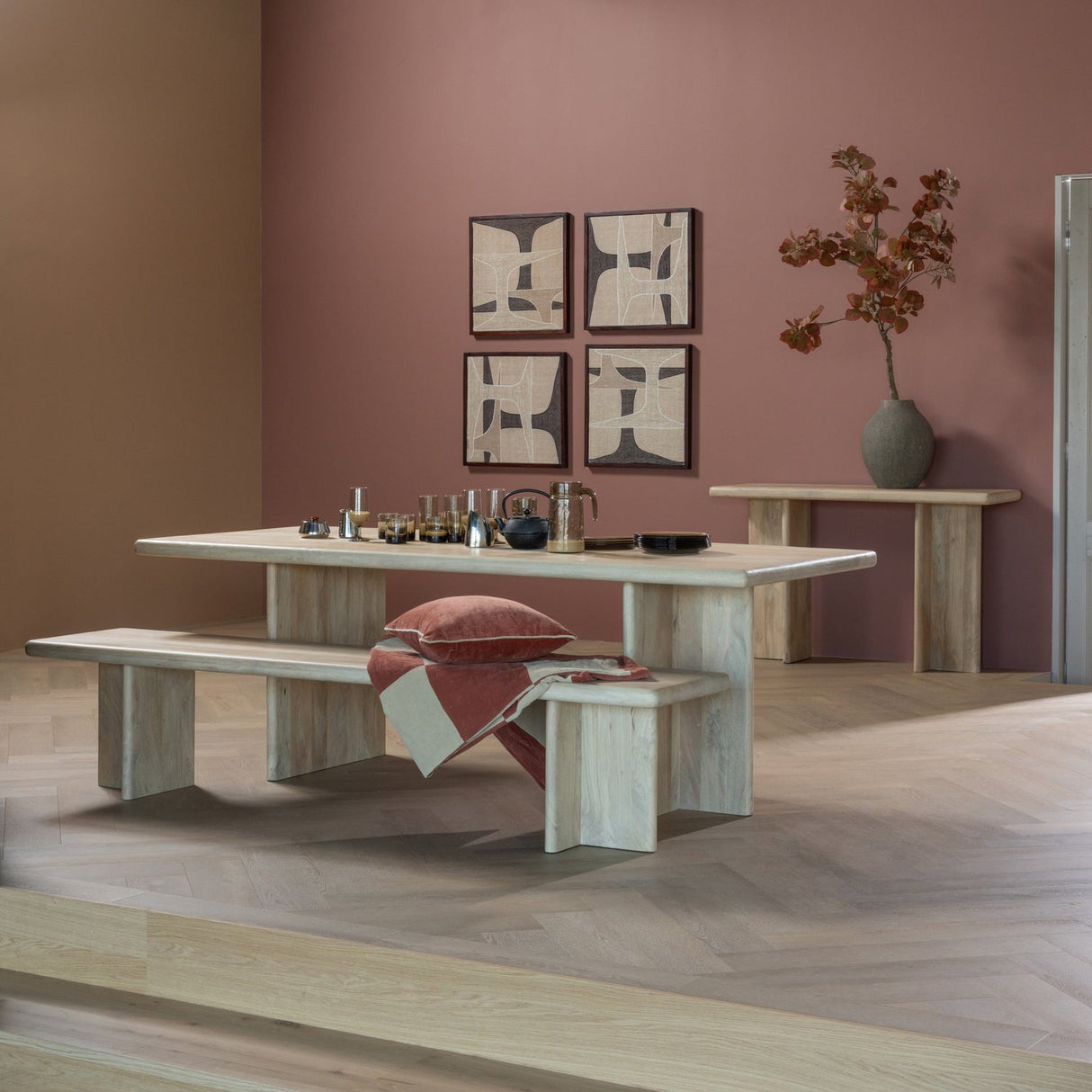 Ato Eettafel 220 X90 Cm Mangohout Naturel