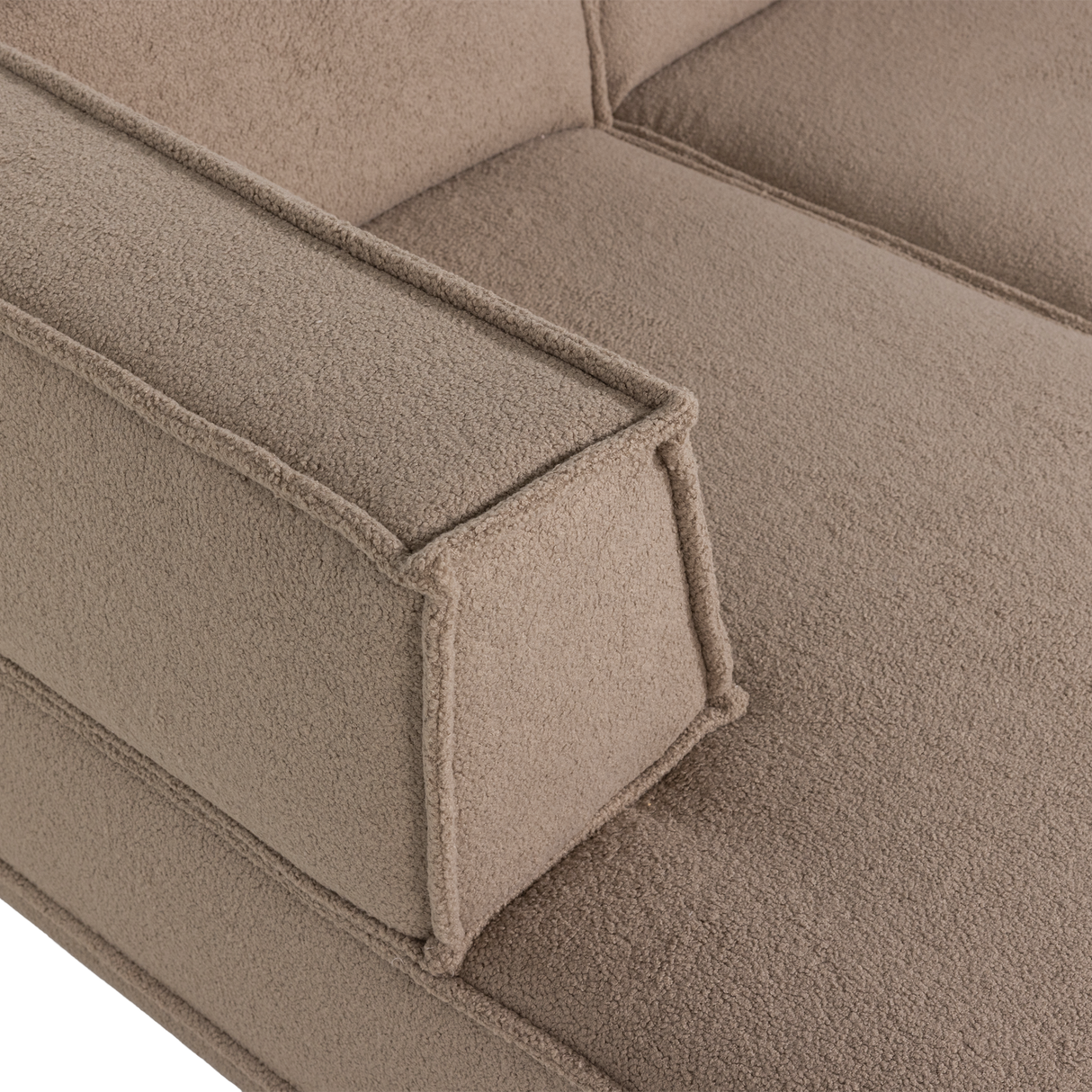 Manu Chaise Longue Bank Links Teddy Taupe [Fsc]