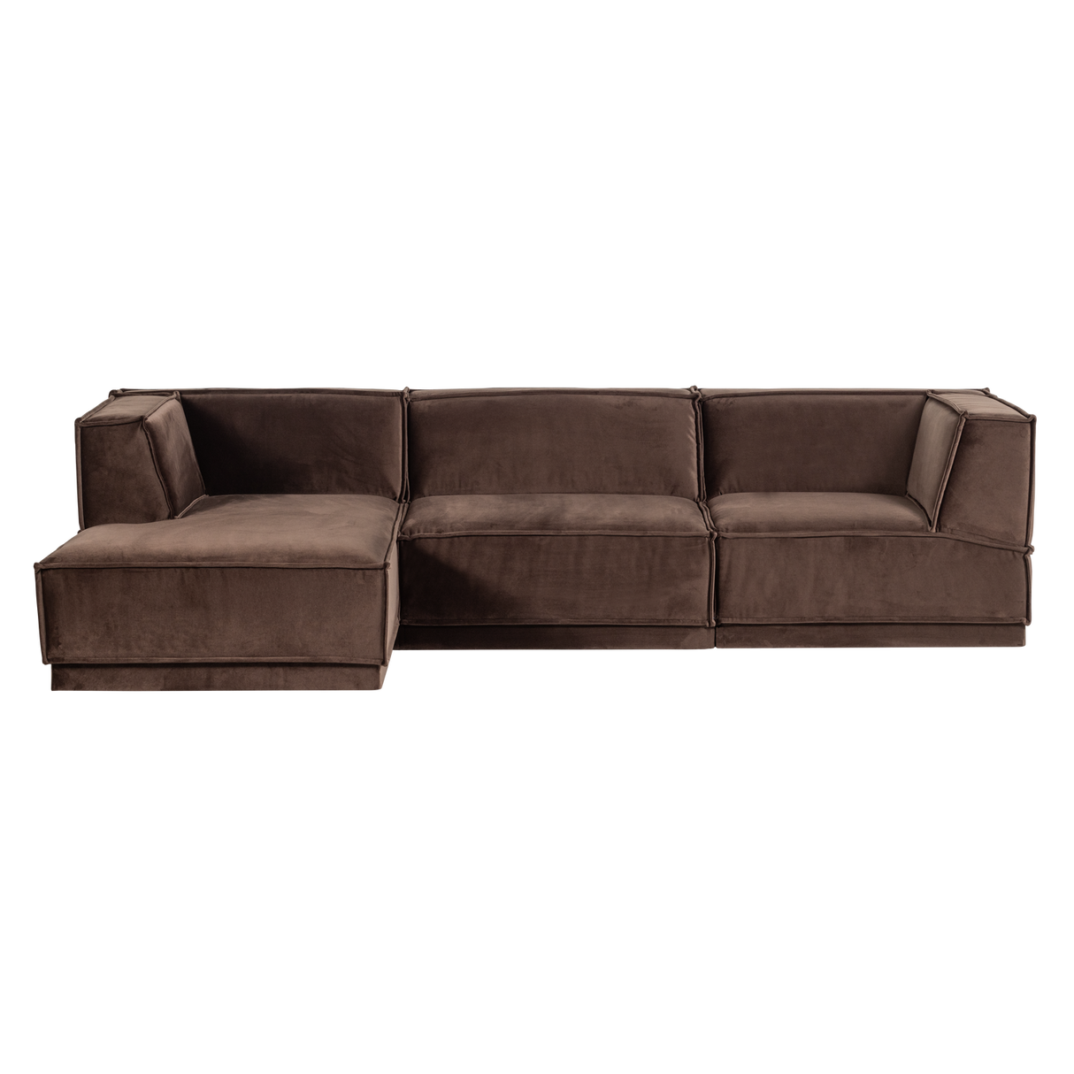 Manu Chaise Longue Bank Links Velvet Bruin [Fsc]