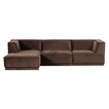 Manu Chaise Longue Bank Links Velvet Bruin [Fsc]