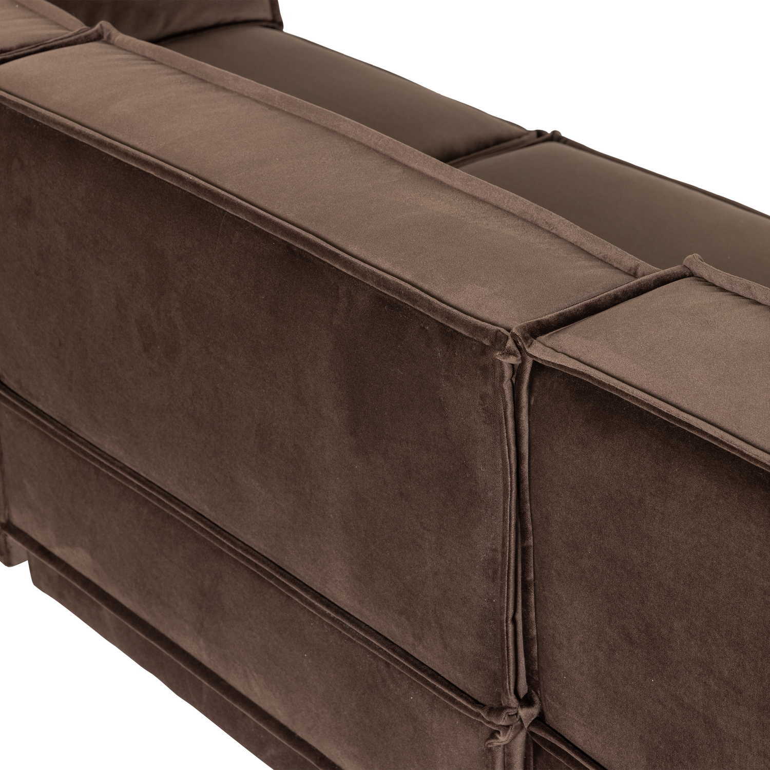 Manu Chaise Longue Bank Links Velvet Bruin [Fsc]
