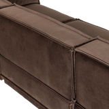 Manu Chaise Longue Bank Links Velvet Bruin [Fsc]