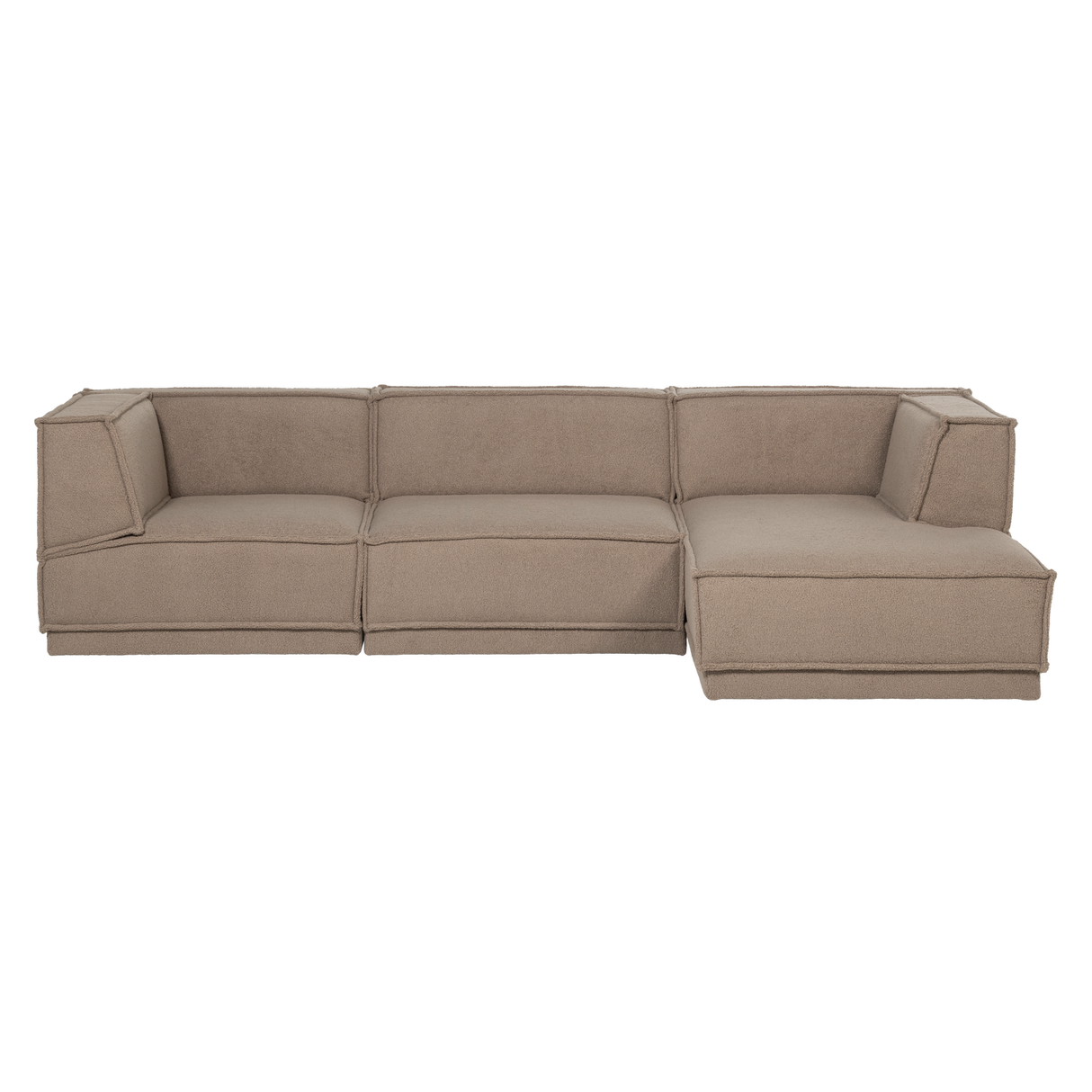 Manu Chaise Longue Bank Rechts Teddy Taupe [Fsc]
