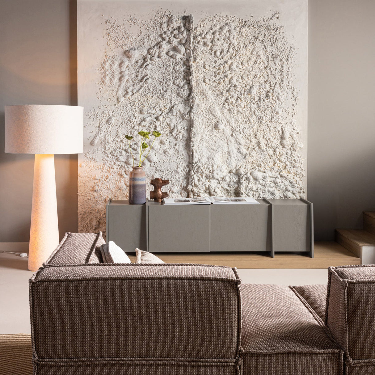 Brock Tv Meubel 200 Cm Essen Fineer Warmgrijs [Fsc]