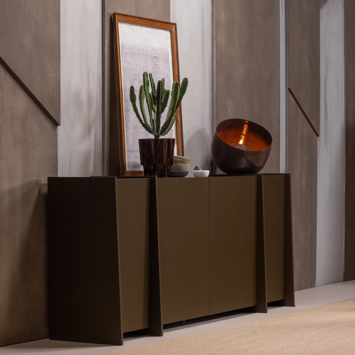 Mero Tafellamp 25 Xo26 Cm Metaal Hoogglans Rood