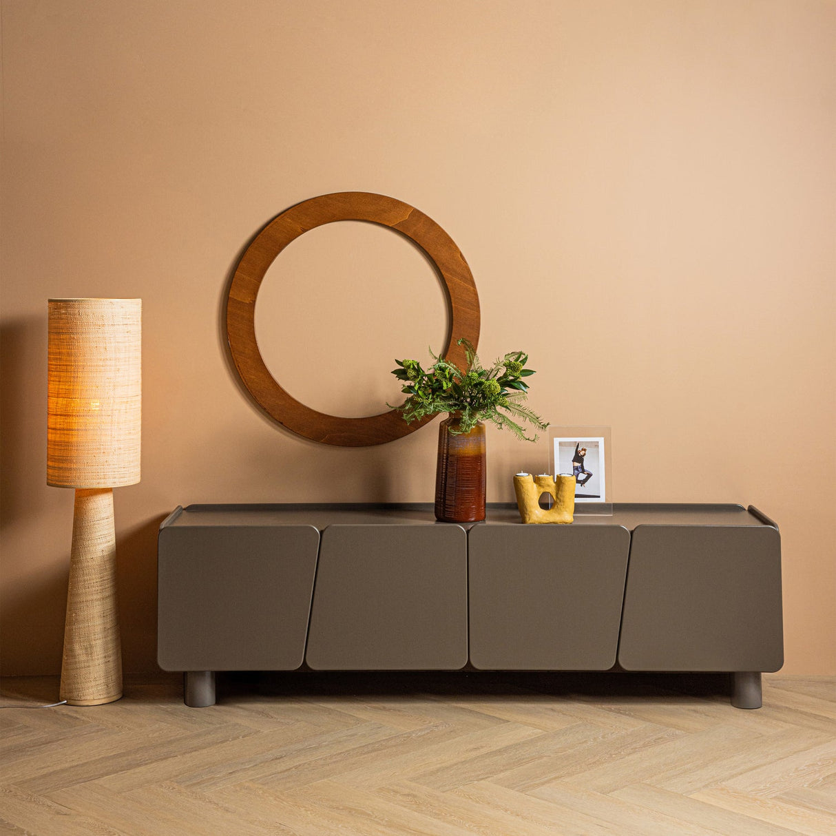 Syro Vloerlamp Raffia Naturel 130 Xo30 Cm