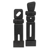Elon Sculptuur Ornamenten Hout Zwart Set Van 2